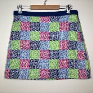 Vineyard Vines  Colourful Whale Squares Skirt Size 8